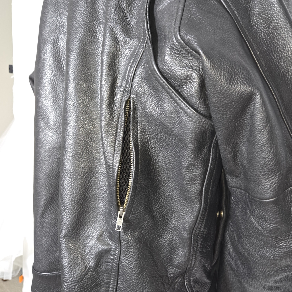 First Classics Leather Motorcycle Riding Jacket - Men’s XL - Picture 4 of 7